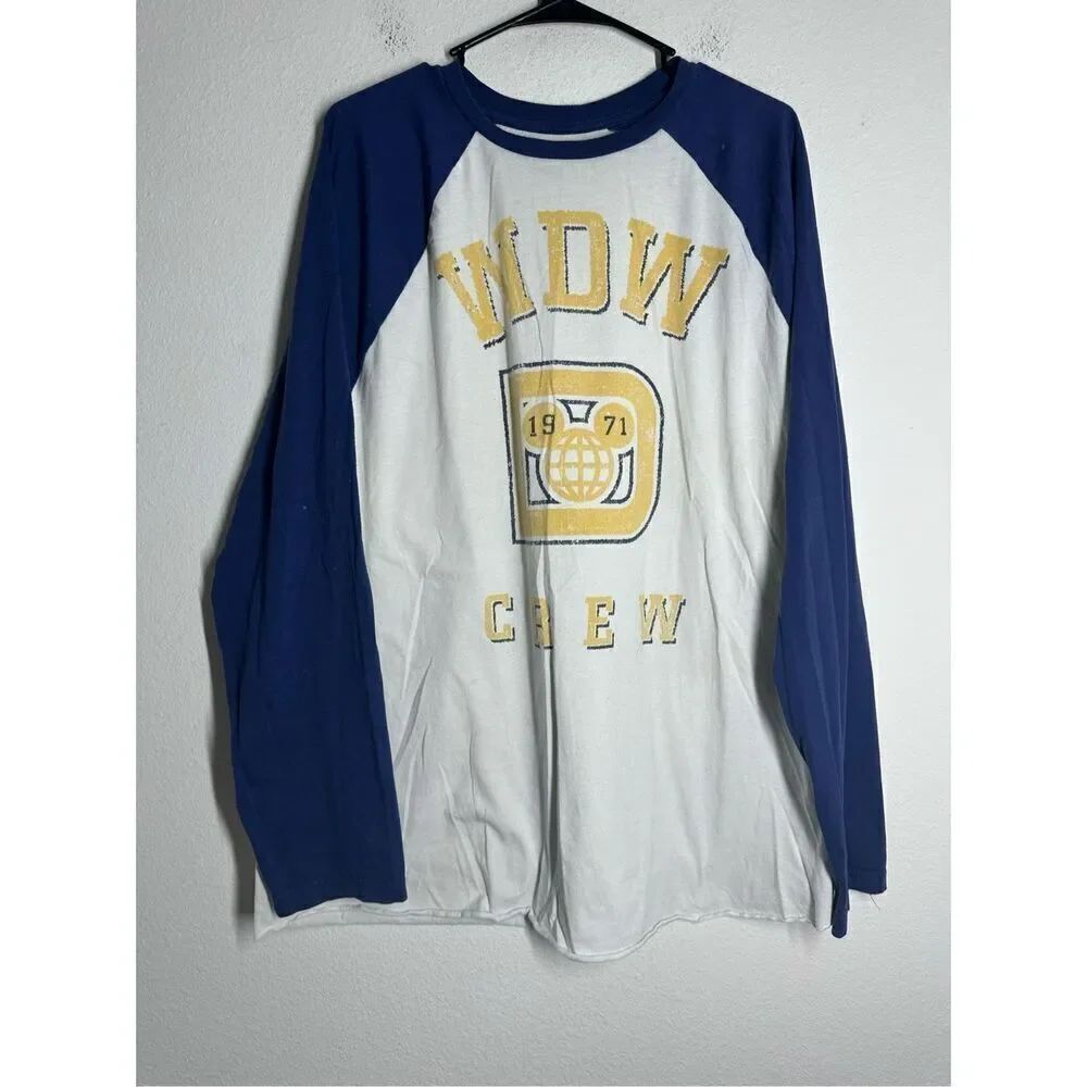 DISNEY PARKS WDW Baseball Raglan T Shirt WDW CREW Size XL See Description